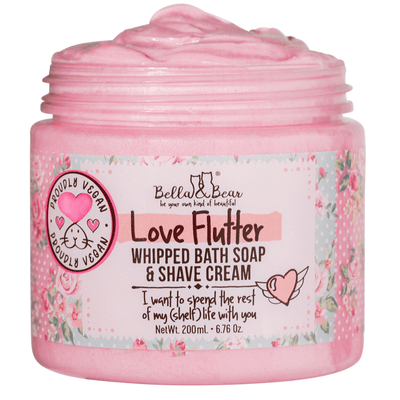 Bella and Bear Bath & Body Care 6.7oz Cruelty Free Love Flutter Whipped Soap & Shave Cream x 12 units per case