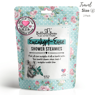 Bella and Bear Bath & Body Care Eucalypt-Ease Shower Steamers Pack x 2  with Essential Oils x 24 units per case