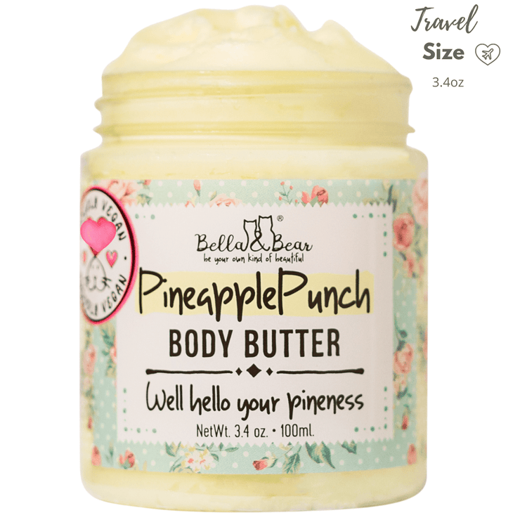 Bella and Bear Health & Beauty Pineapple Punch Moisturizing Body Butter Travel Size 3.4oz x 24 units per case