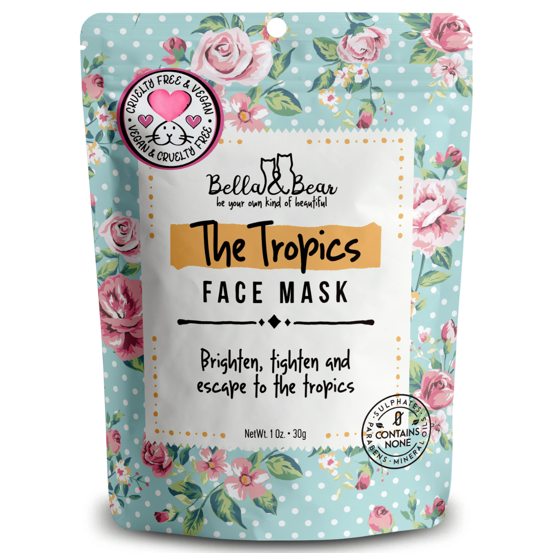 Bella and Bear Skin Care Tropics Facial Mask 1oz Travel Sachet x 24 units per case