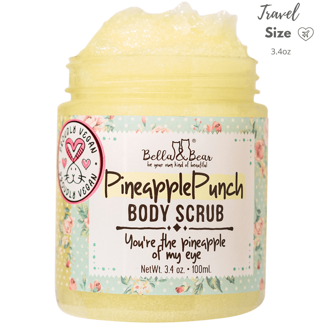 Bella and Bear Health & Beauty Pineapple Punch Body Scrub Exfoliator Travel Size 3.4oz X 24