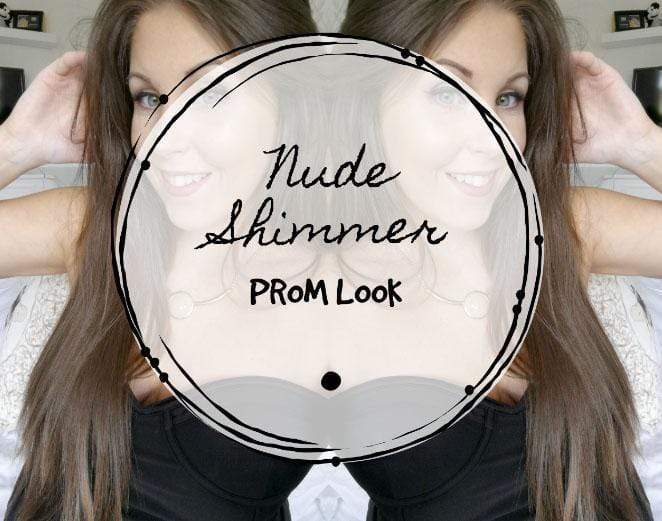 Nude shimmer prom look