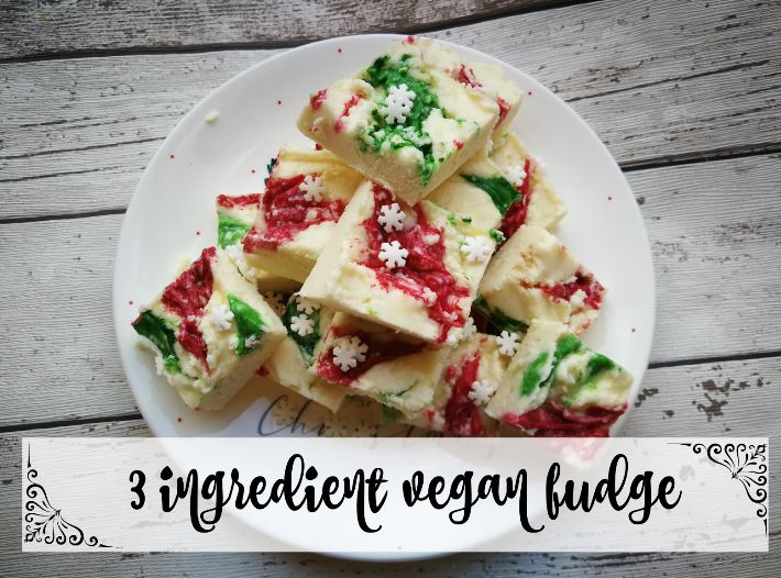3 ingredient vegan white chocolate fudge