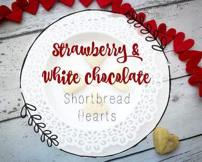 Strawberry and White chocolate shortbread