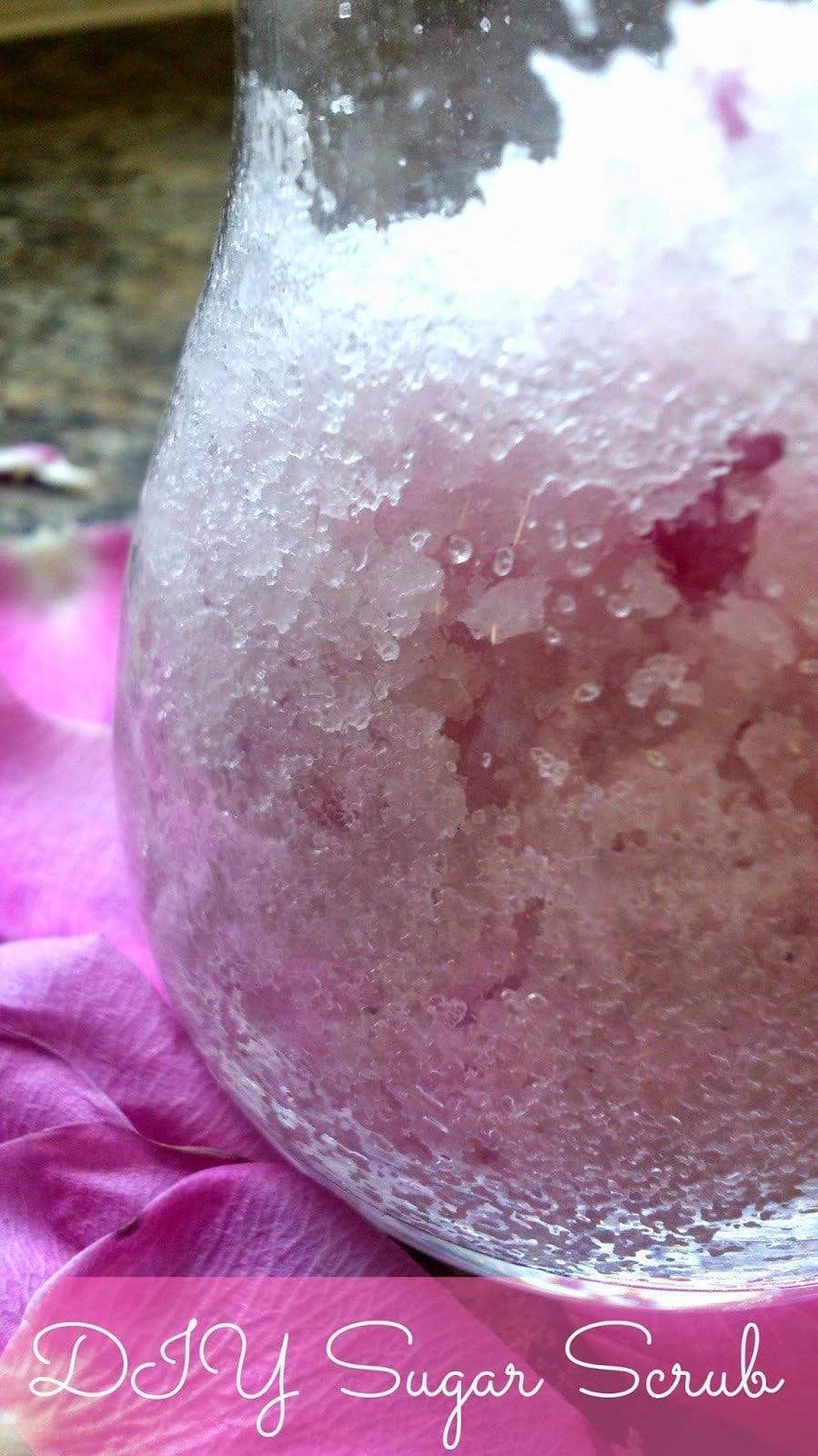 Homemade Rose Petal Sugar Scrub