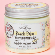 Bella and Bear Bath & Body Care 6.7oz Vegan Beach Baby Whipped Bath Soap & Shave Cream x 12