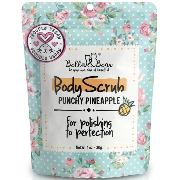 Bella and Bear Travel Size Pineapple Body Scrub Exfoliator mini 1oz