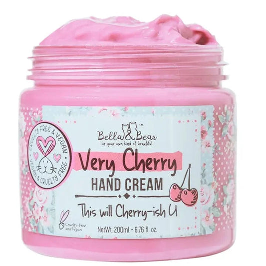 Bella and Bear Very Cherry Hand Cream for Women | Hand Lotion 6.7oz