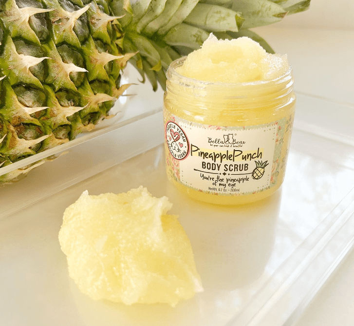 Bella and Bear Health & Beauty Pineapple Punch Body Scrub Exfoliator Travel Size 3.4oz X 24