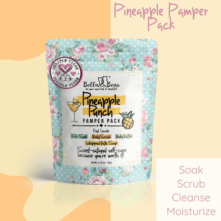 Bella and Bear Pineapple Punch Pamper Pack - 4 x 1oz